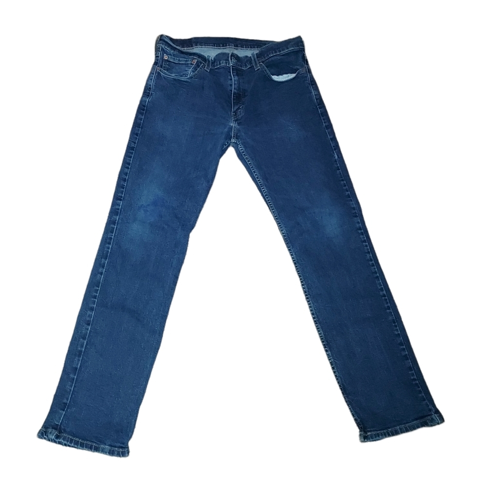 Levi Strauss Jeans 34 Medium Blue Straight Leg Denim Pants equestrian casual